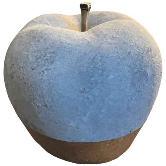 Concrete Apple Metallic Gold Paperweight Bookend Boho Decor 3.5" tall x 4" wide - Picture 3 of 9